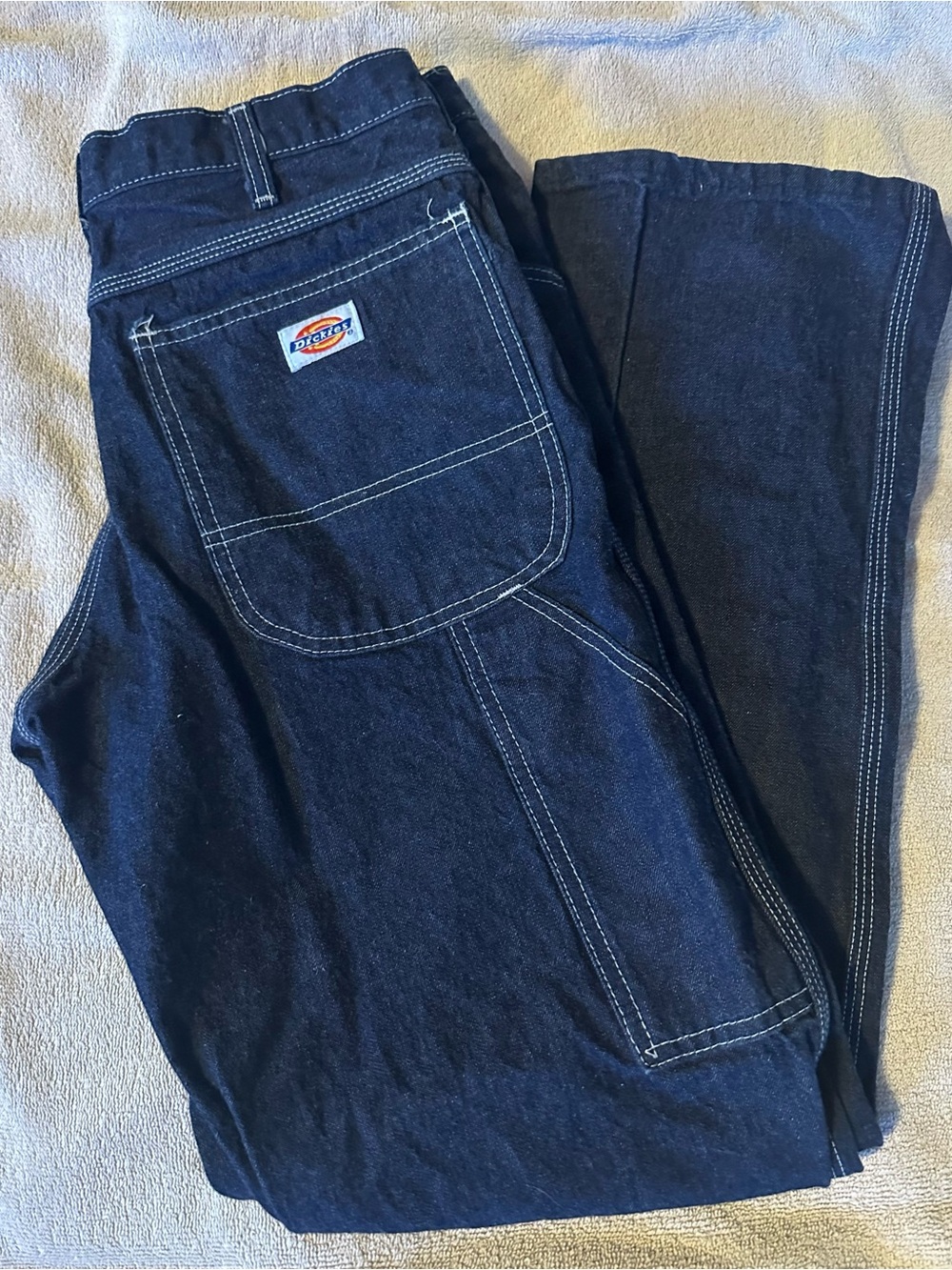 Dickies Men’s Relaxed Carpenter Jeans - Dark Indigo Blue 32X30